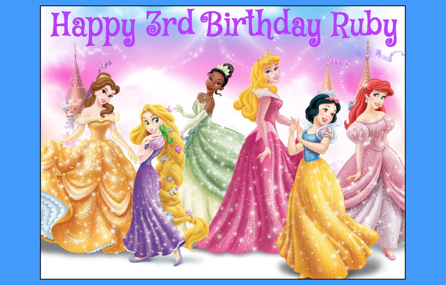 Disney princess EDIBLE cake topper decoration party birthday