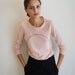 salmon pink long sleeve shirt