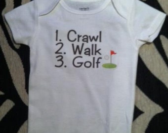 Golf baby shirt infant golfing clothes one piece bodysuit outfit, you choose color and size! Future Golfer