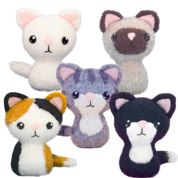 Swat Team Kitties Felted Knitting Pattern Knit Amigurumi