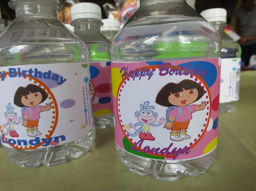 Dora The Explorer Water Bottle Labels