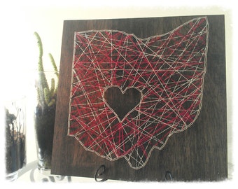 OH-IO Ohio O Ohio State Pride String Art by DesignsEntwinedLLC