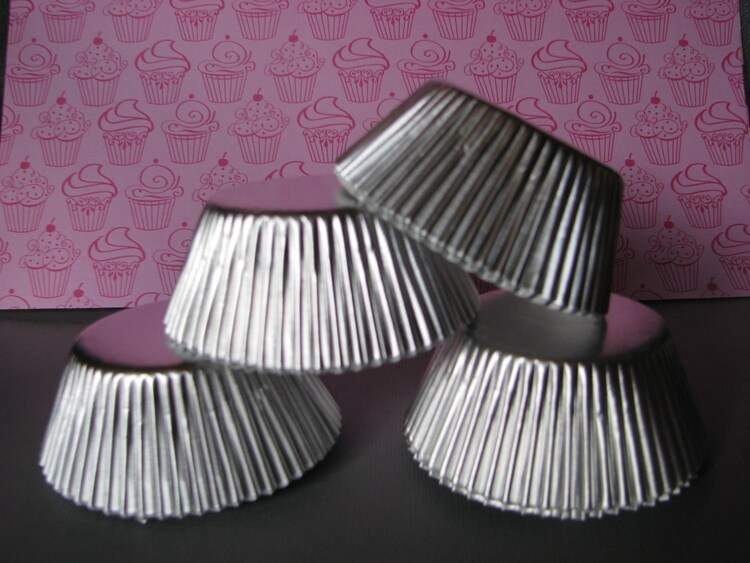 50 Gold Foil Baking Cups/ Gold Cupcake Wrappers/ by AllThatDough