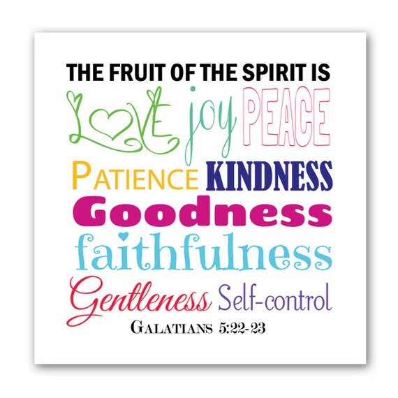 Fruit of the Spirit Wall Art Multi Color Canvas Art