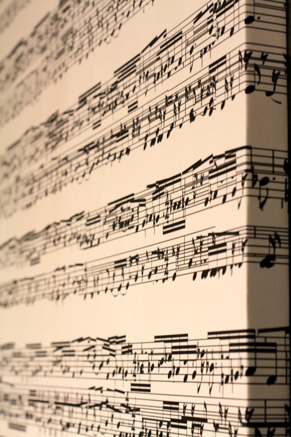 Items similar to Music Sheet Canvas Hanging Wall Art, Great Home Decor