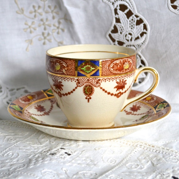 Vintage Arklow Irish China Tea Cup and Saucer Royal Linden