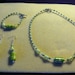 Handmade Beaded Jewelry 3 Pieces in Cool Shades of green