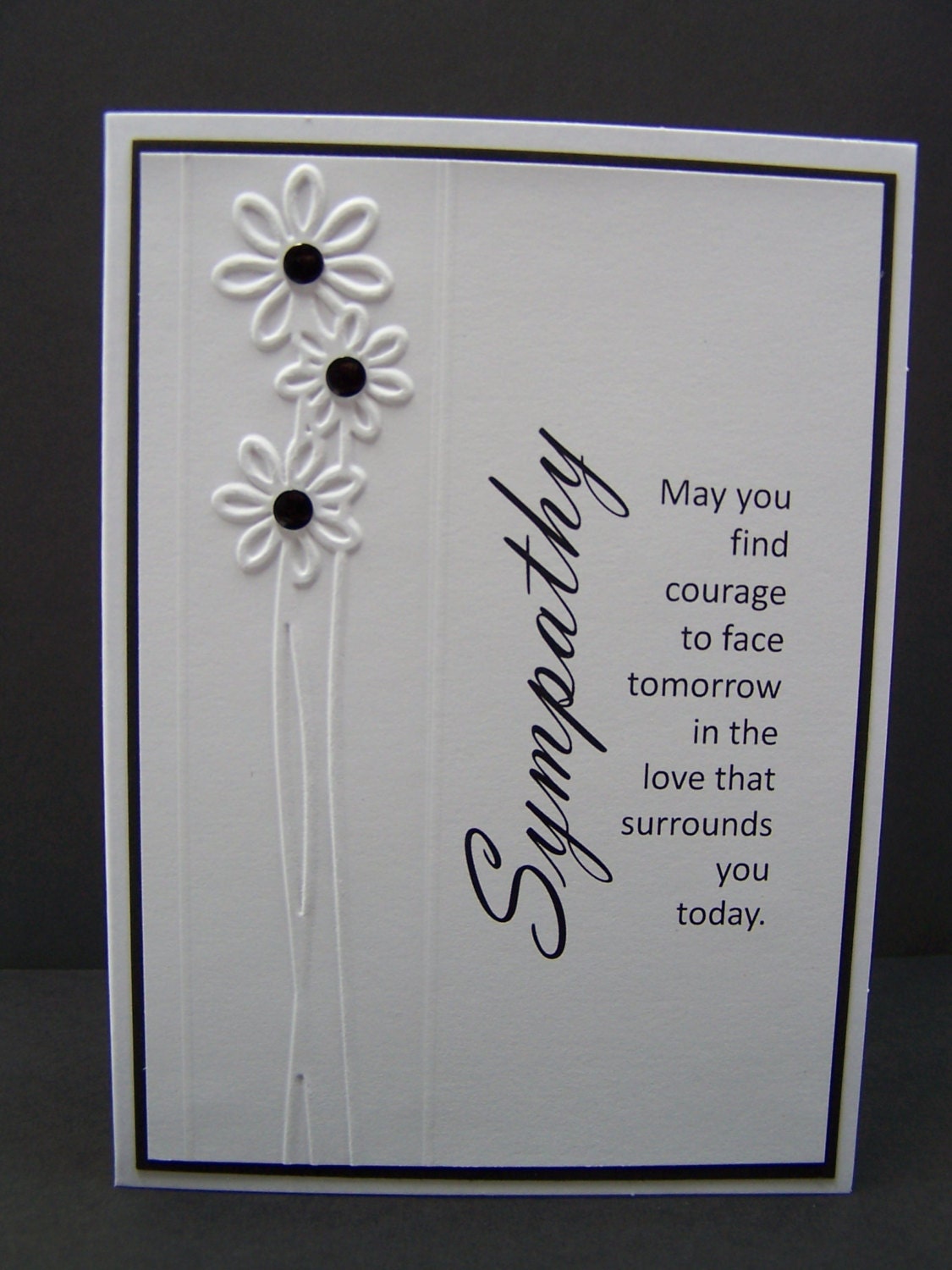Stampin Up Handmade Greeting Card: Embossed Sympathy Card