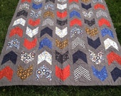 Grey and Mulit-Color Lap Quilt For Your Car Lover or The Boy in Your Life