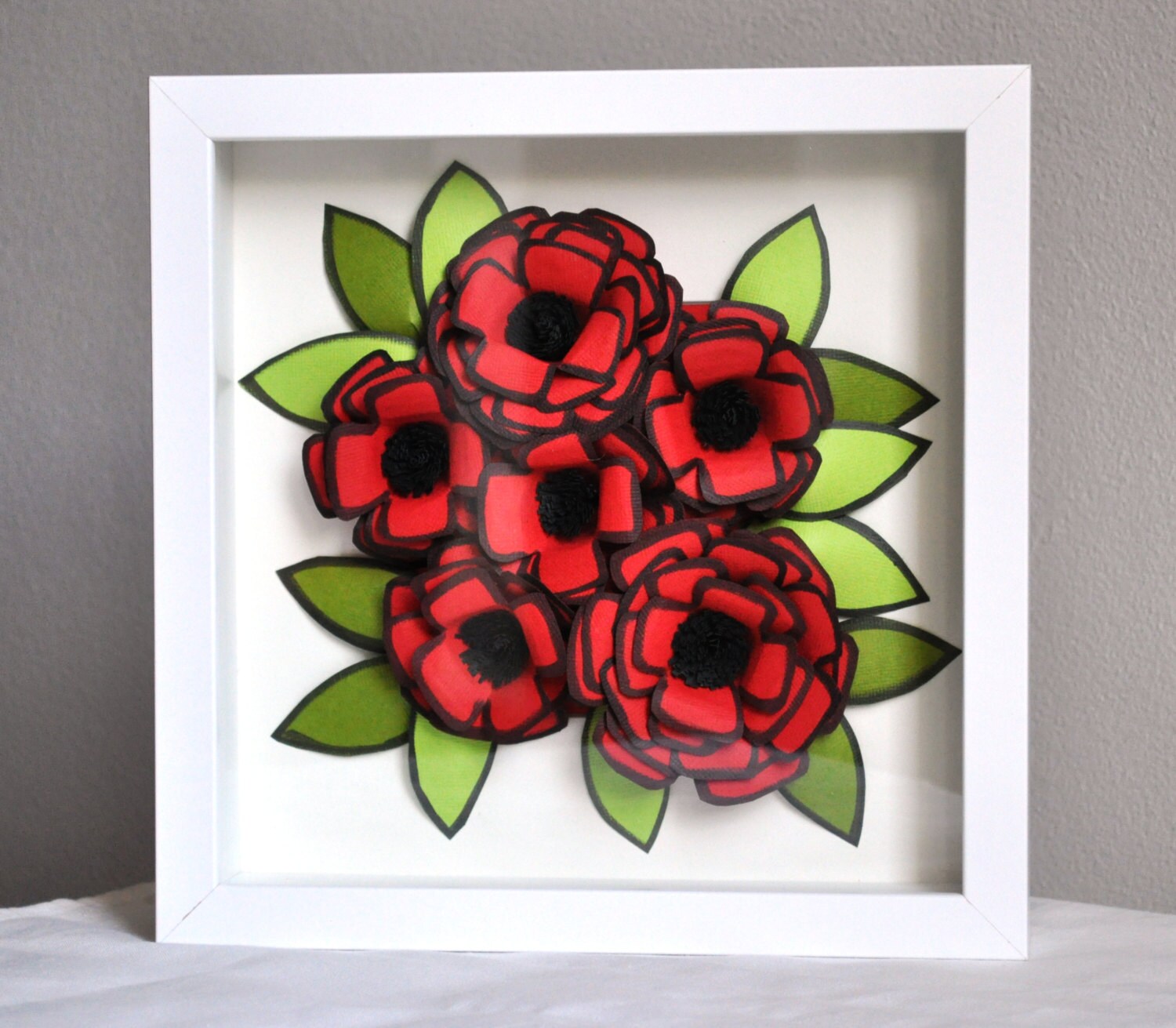 Shadow Box Frame Framed Art Home Decor Framed Paper Flower 3D