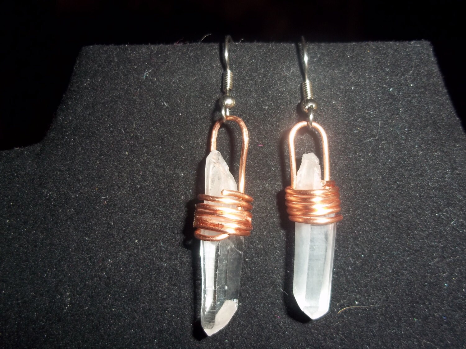 Crystal Earrings Quartz Earrings Natural Earrings by JewelsOTE