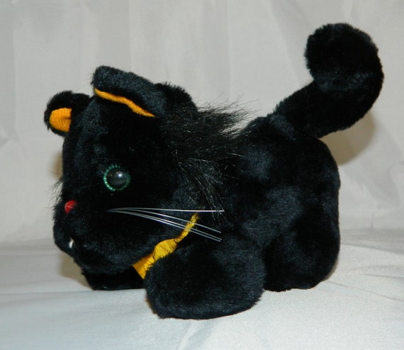 black stuffed cat