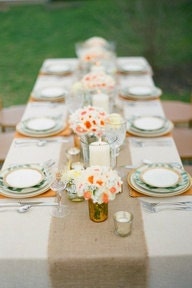 60" x 12" Inch Burlap Table Runners