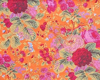 GRADI FLORAL Grandi Flora in Tomato PJ053 Phillip Jacobs Kaffe Fassett Sold in 1/2 yd increments