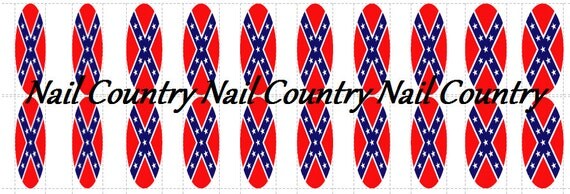20pc Dixie Sweetheart Confederate Flag Full Nail Decals Nail Wraps Water Slide Decal Best Price On Etsy NC208