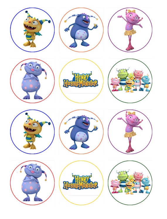 Items similar to HENRY HUGGLEMONSTER Edible Image Cupcake Toppers ...