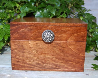 Rustic Handcrafted Large Recipe Box/Wood Recipe Box/Rustic Advice Box/Rustic Wedding Decor/ Shabby Chic Wedding Decor/Recipe Box/ Rustic Box