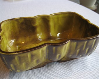 LOWER PRICE! Vintage Green and Brown Planter
