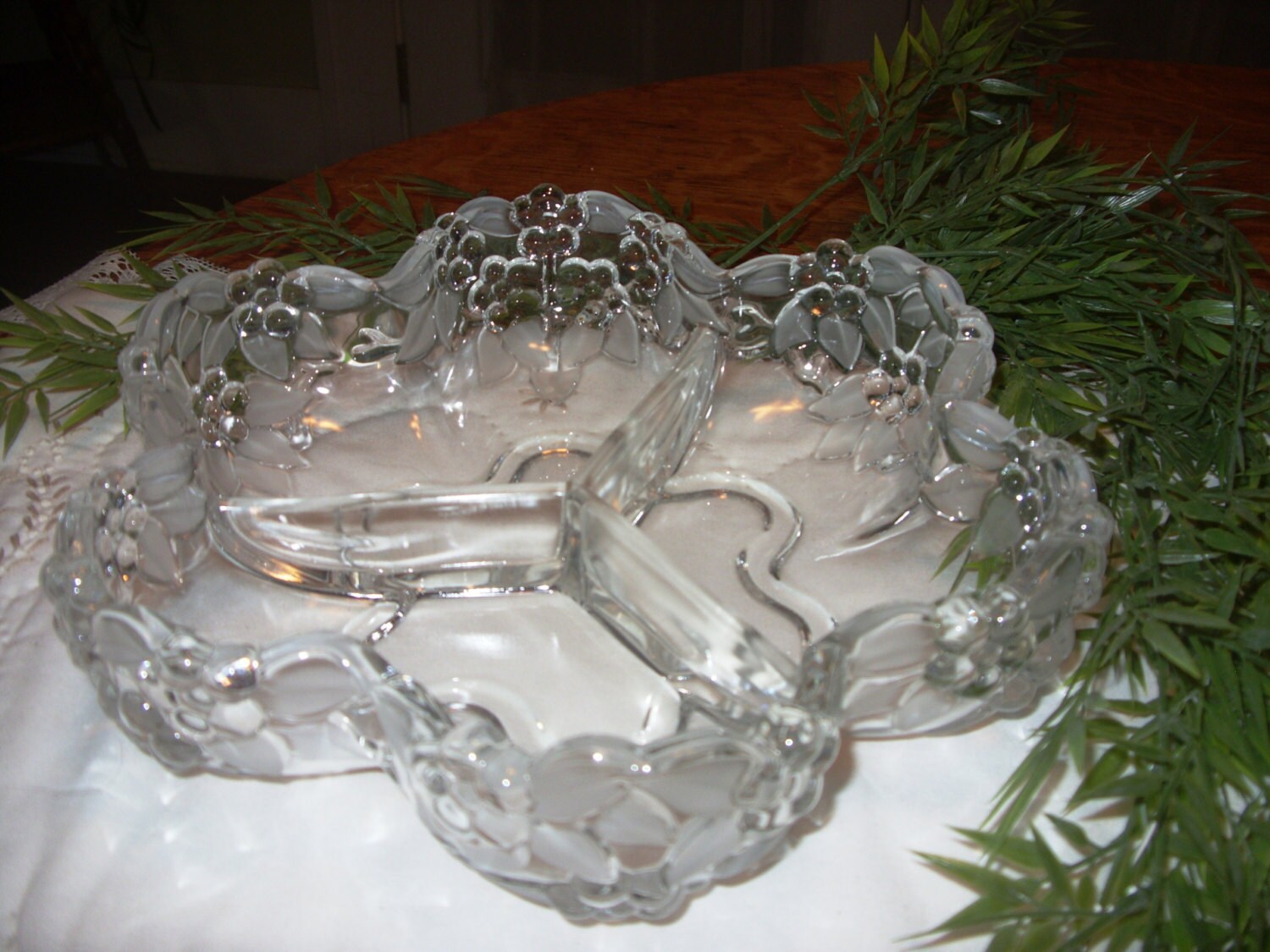 Mikasa Crystal Relish Dish Carmen Pattern Relish Dish Haute Juice