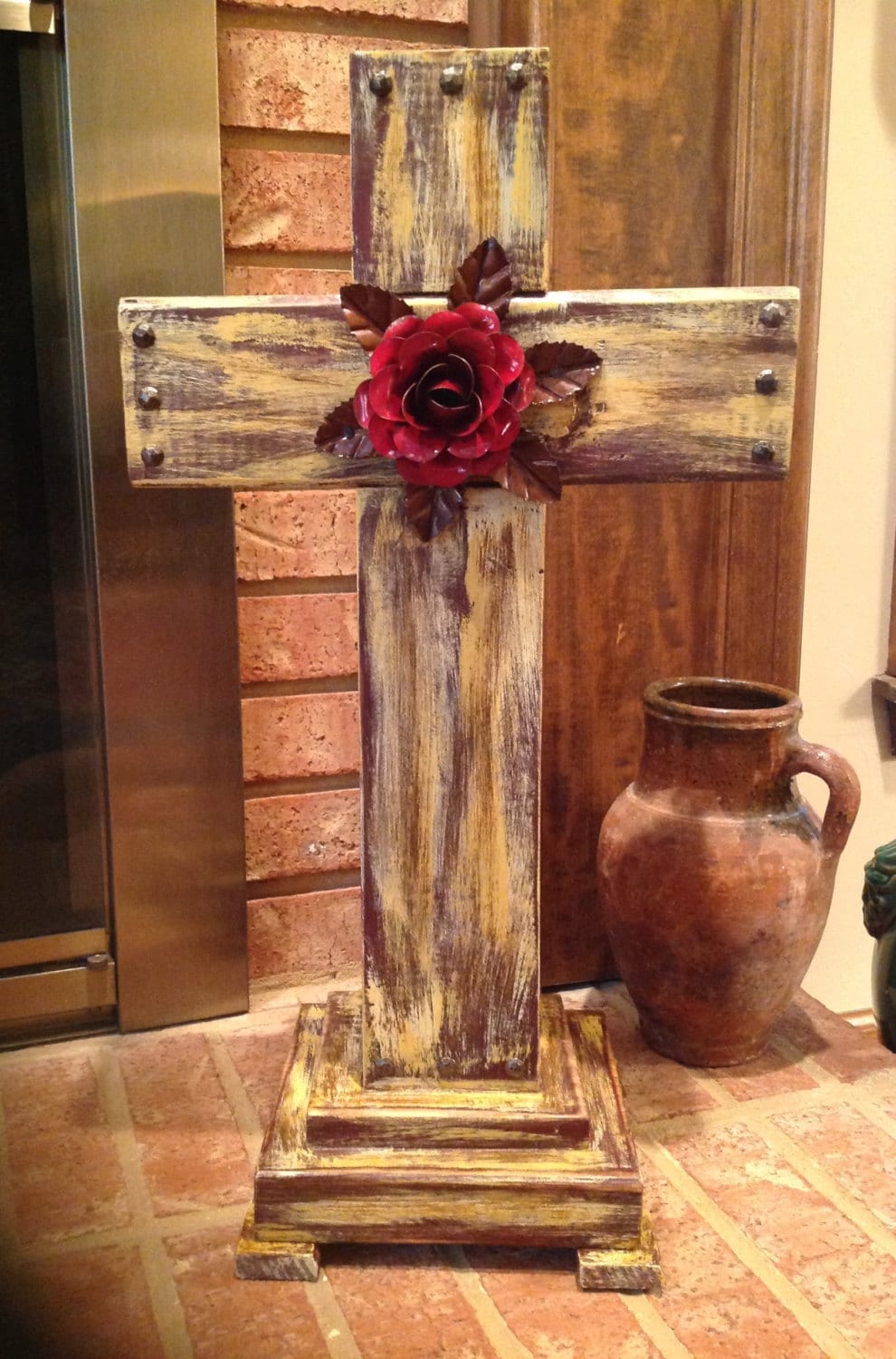 Rustic Wooden Cross by MyShepherdsCross on Etsy