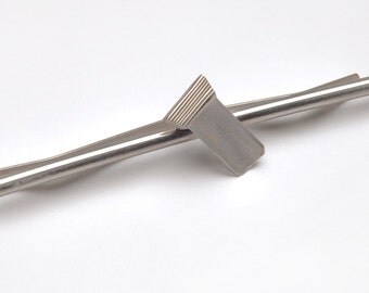 Vintage Tie Bar Clip a WEDGE Carpenters tool Novelty Item silver tone #117