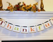 Thanksgiving Decorations-Thankful Banner-Thansgiving Garland -Fall Decorations-Fall Mantle Garland Any occasion banner Il_170x135