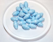 Loose Paper Beads  ( Lg Barrel Powder Blue)