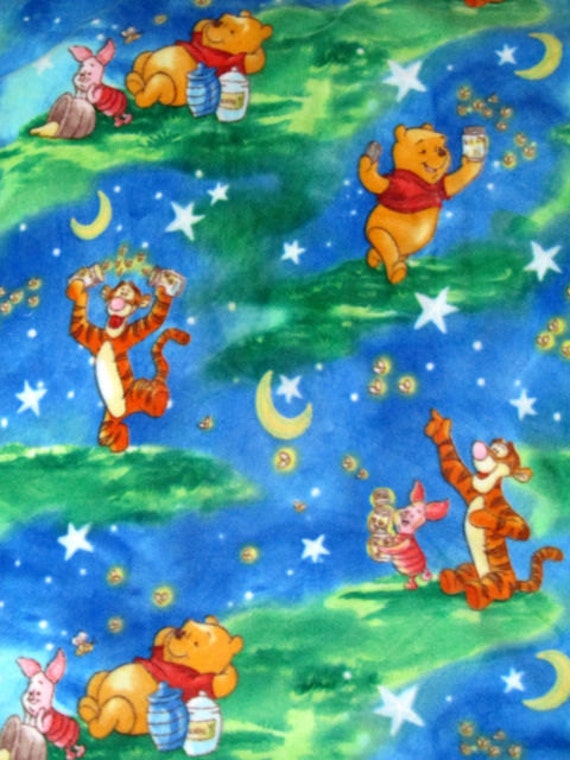 Winnie the Pooh Starry Night Fleece Fabric by ...