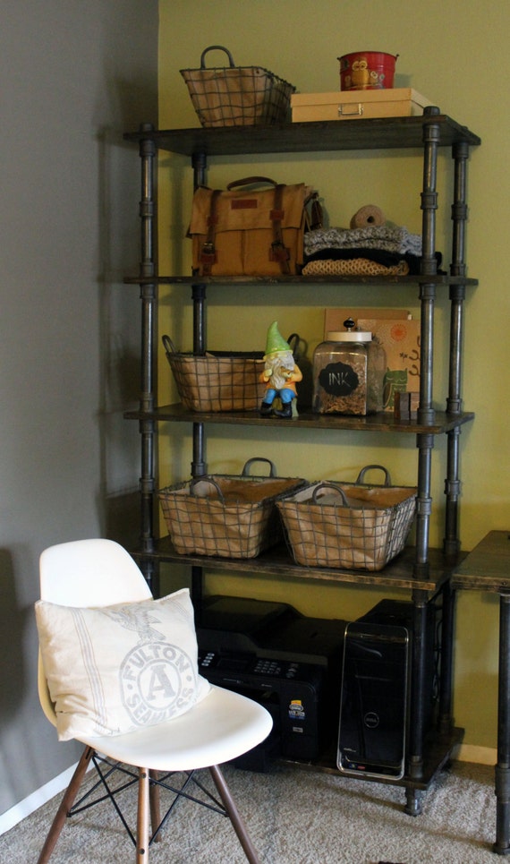 Items similar to Industrial Bookshelf on Etsy