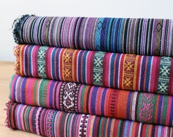 Colorful Stripe Fabric Aztec Fabric Tribal Fabric Ethnic Fabric Native Fabric Boho Bohemian Fabric Home Decor Upholstery Fabric -Half Yard