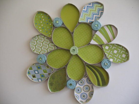 Items similar to Wall flower art / Upcycled Toilet Paper ...