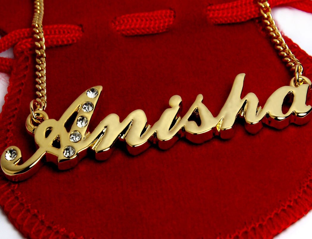 Full name pendant gold Clearance