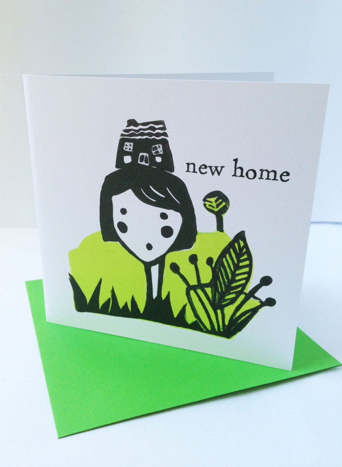 New Home greeting card by dinkydollydesign on Etsy