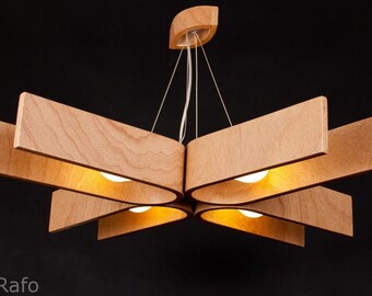 Modern Wood Chandelier hanging lamp | etsy Modern Wood Chandelier hanging lamp | etsy
