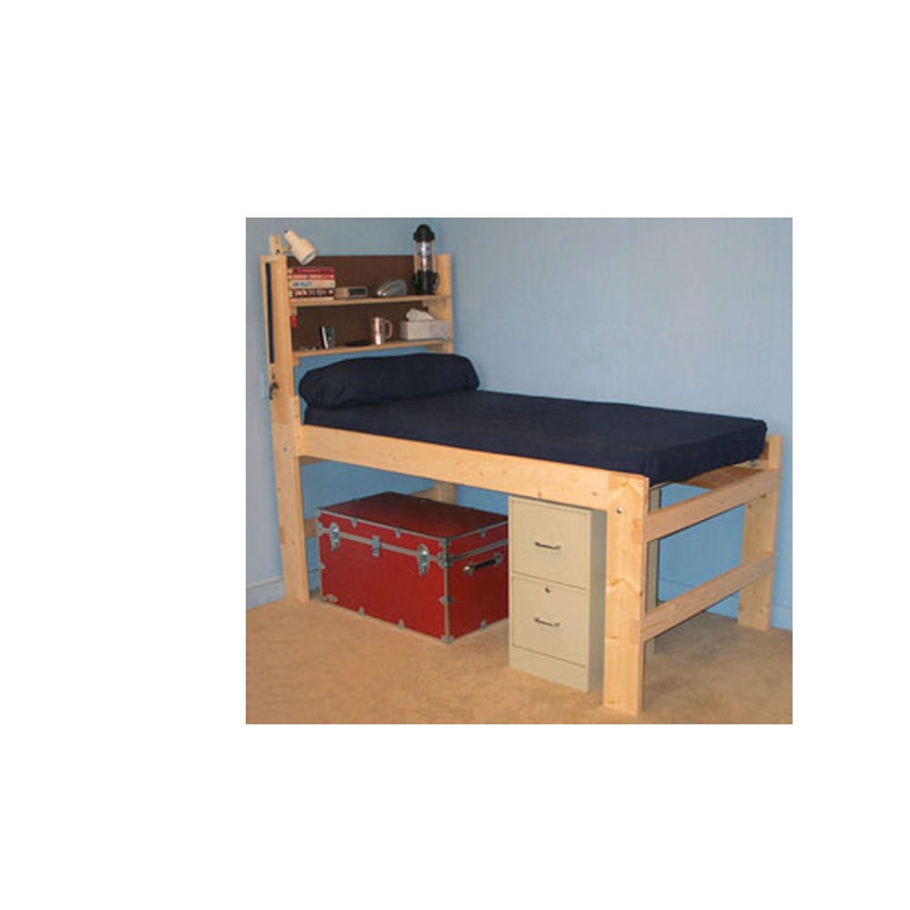 Solid Wood All Sizes High Riser Bed 1000 Lbs Wt. Capacity Full
