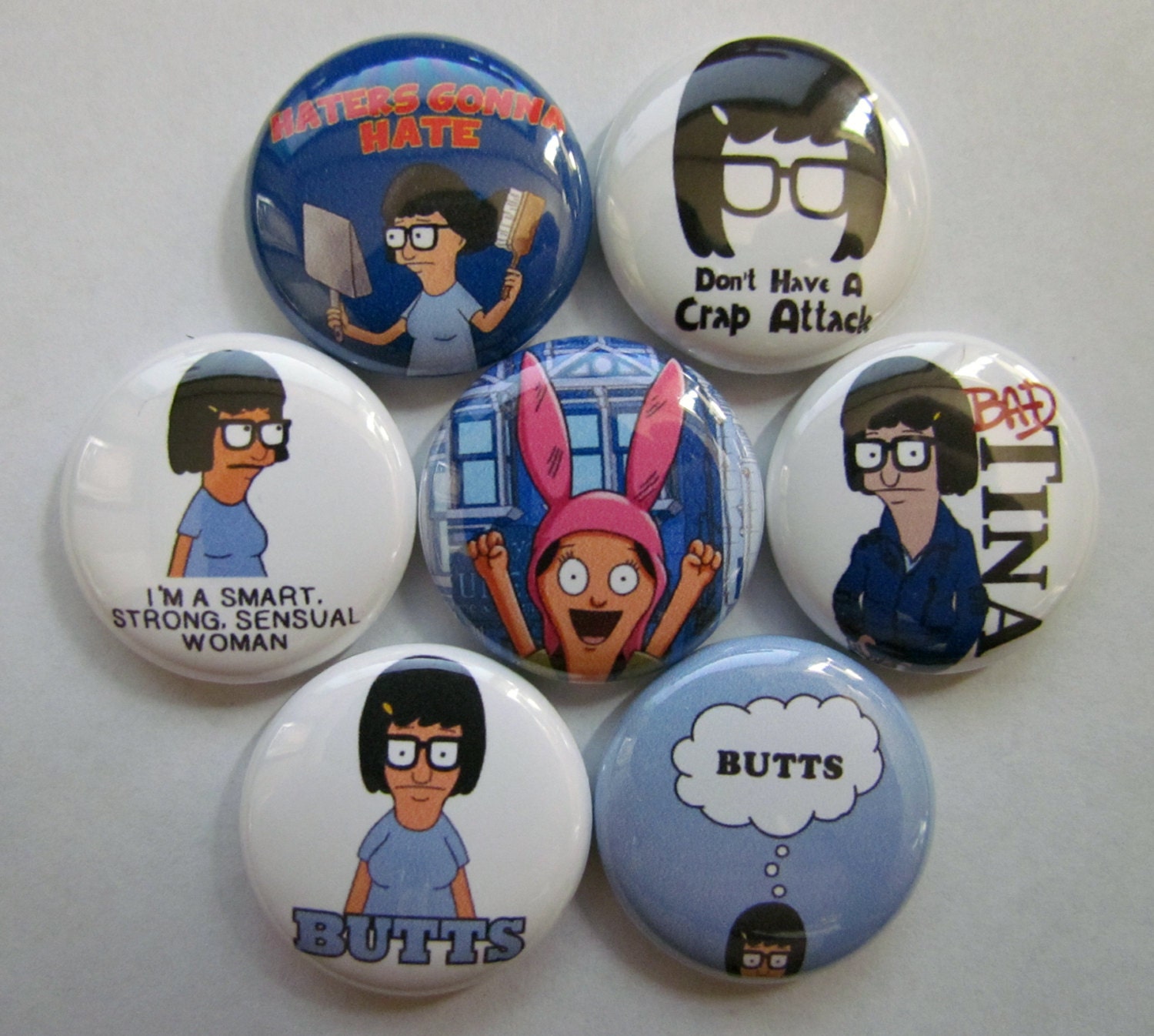 Tina Belcher Bobs Burgers Pinback Buttons Badges Pins 7 Pins The