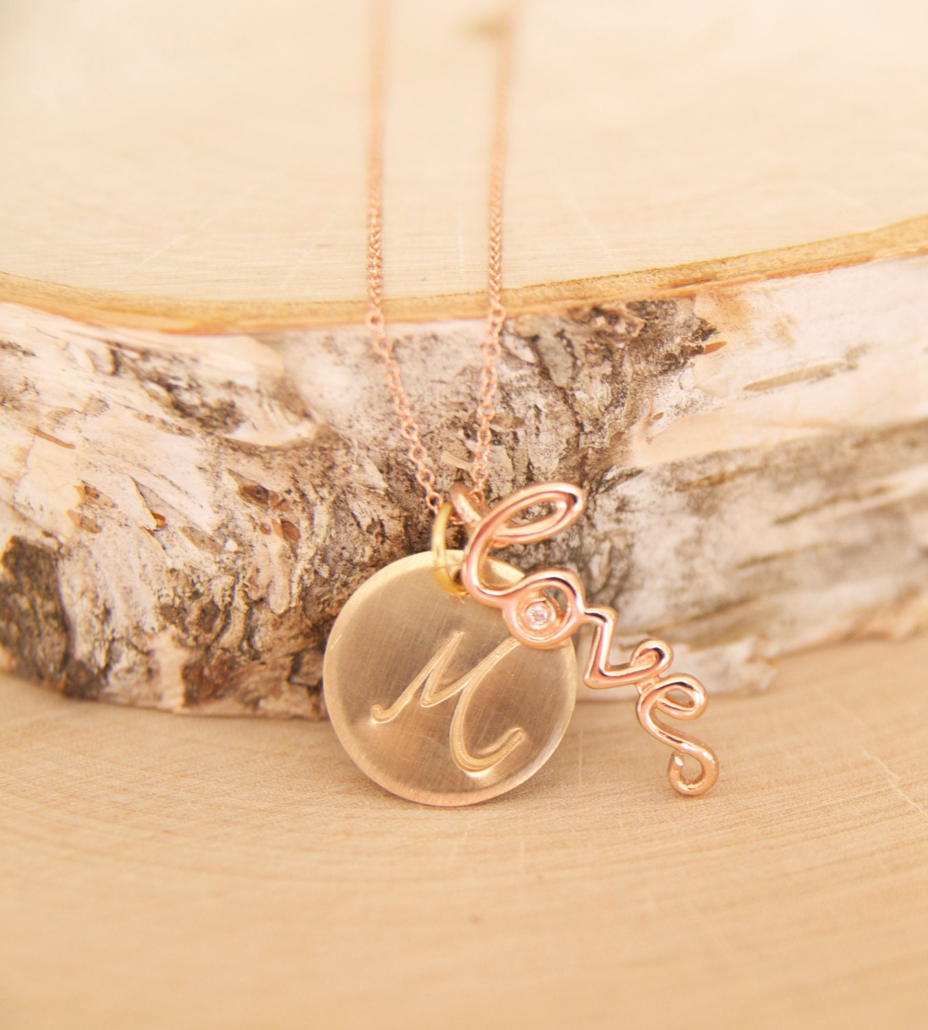 Love Charm Necklace/ Personalized Jewelry/ Bridesmaid Gifts/