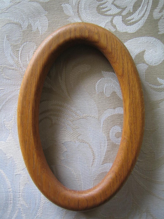 Wooden oval frame oak cross stitch by trixiesnovelties on etsy
