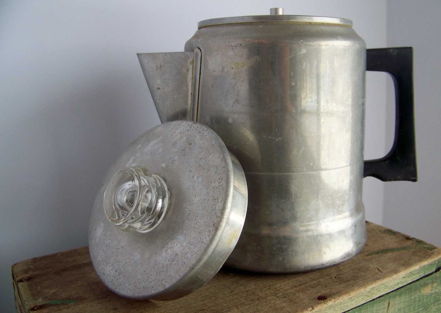 Vintage Tin Coffee Pot for Stove Top or Camping Worthmore Vintage Tin Coffee Pot for Stove Top or Camping Worthmore