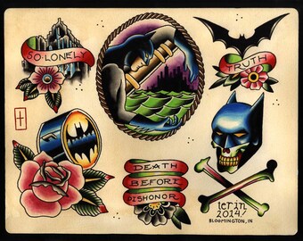 Batman Tattoo Flash (Print)
