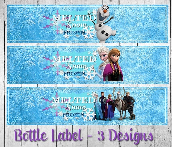 free frozen water bottle printables