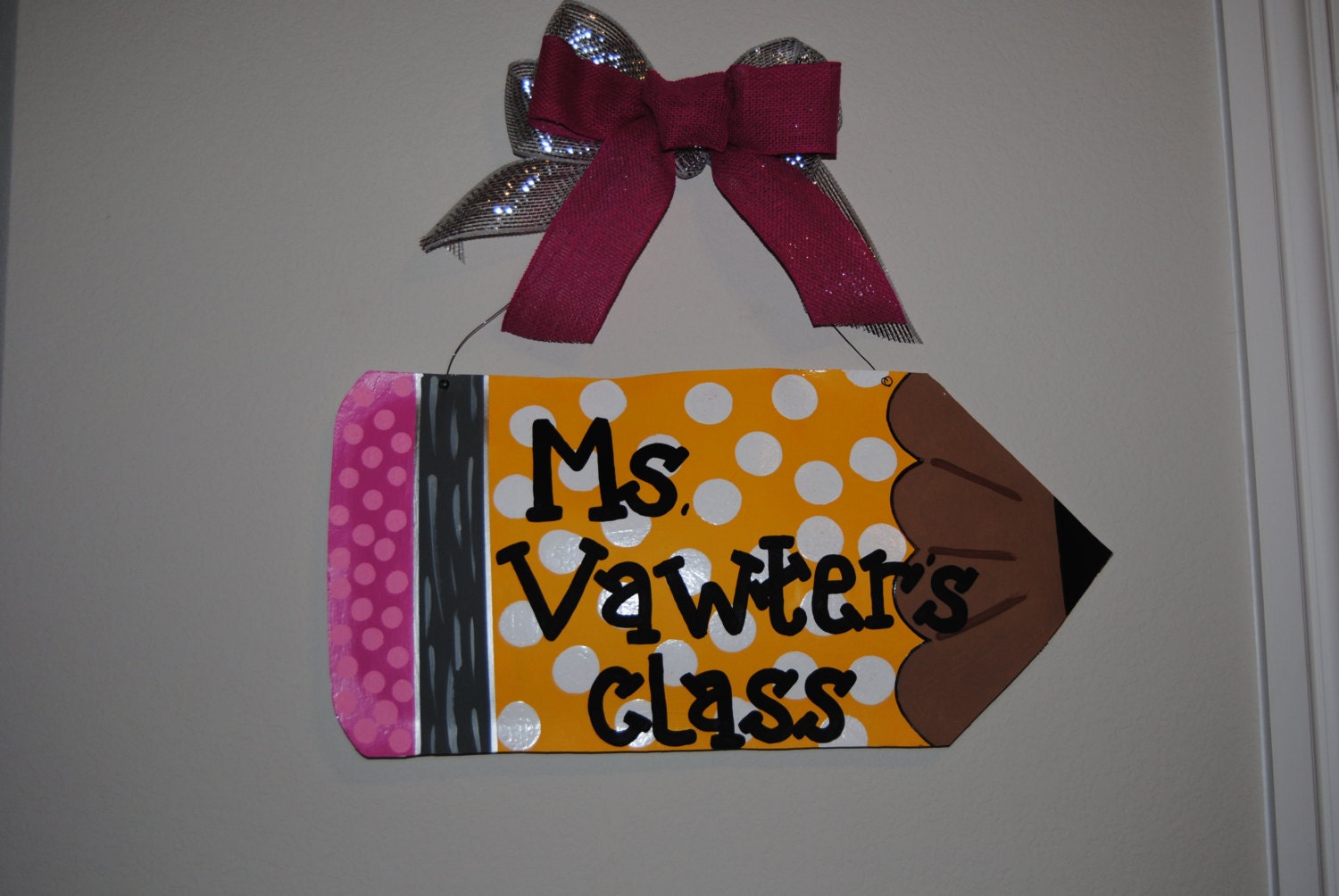 Personalized Teacher's Door Hanger Sign