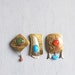 3 Mod Metal Magnets - recycled vintage jewelry