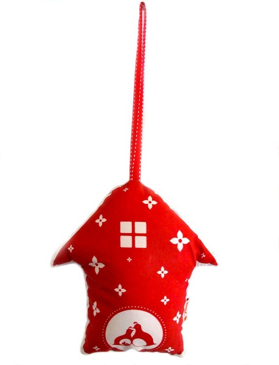 red print partridge birdhouse holiday ornament red print partridge birdhouse holiday ornament