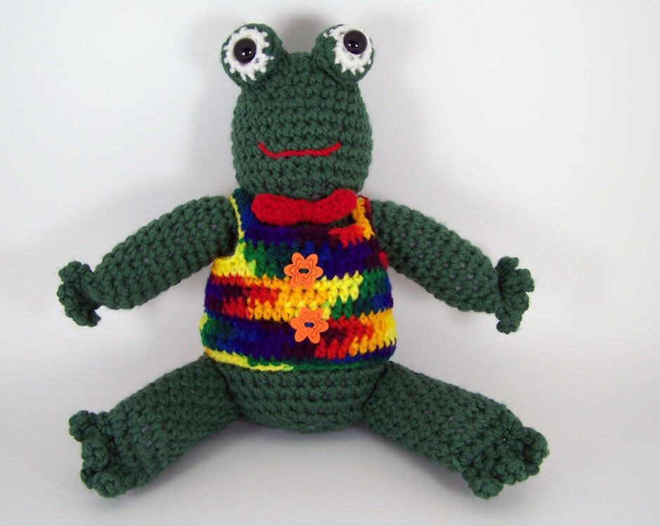 crochet stuffed frog