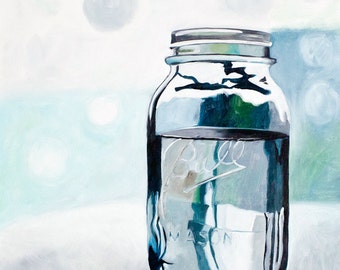 Original Oil Painting on Wood Panel Corona Jar by brianataylor