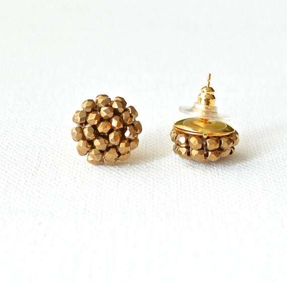 Bronze stud earrings bronze earrings bronze studs metal studs