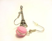 Eiffel Tower and Macaron Earrings