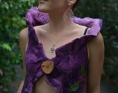 Felt Melted Tree Of Life Goddess Princess Queen Fairy Seamless Vest OOAK