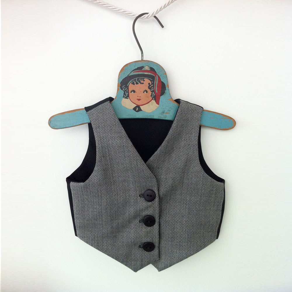 Gray Dressy Baby Boy Vest Boys Vest Toddler Vest Boys